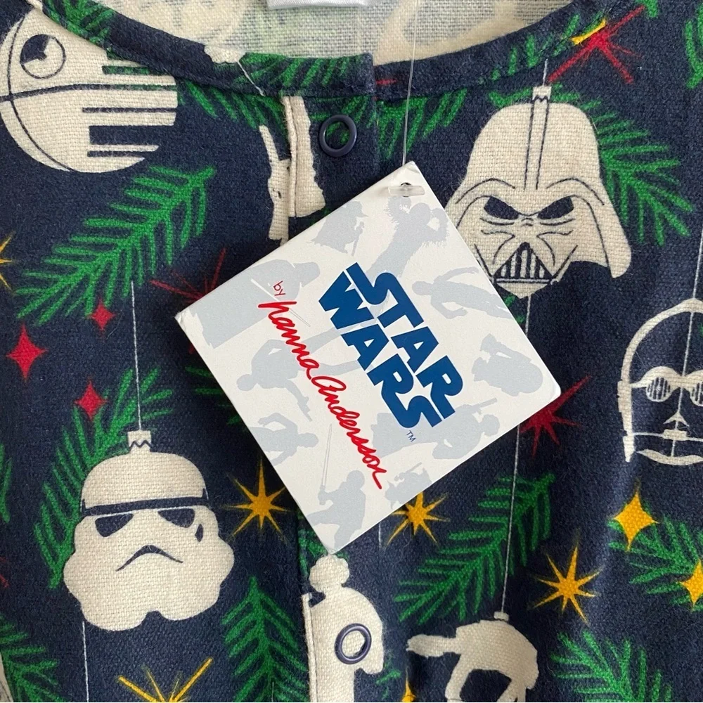 Hanna Andersson Star Wars Christmas Flannel Pajama Nightgown Dress 14